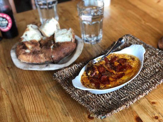 Hummus and bread