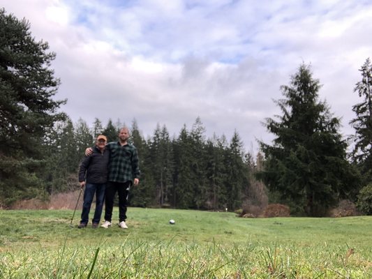 With Dad on #7 tee.