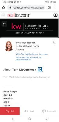 Terri's Realtor.com page