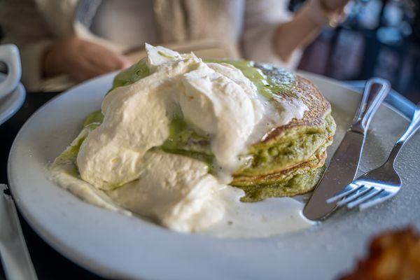 Green tea pancakes