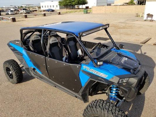 RZR Cage Gloss Black + Illusion Blue Top