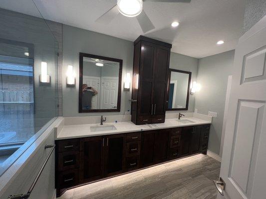 Custom bathroom lighting