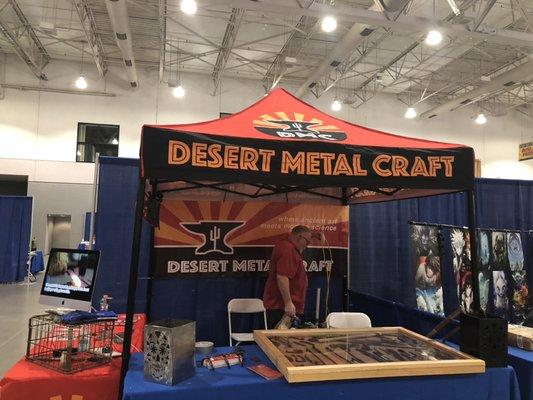 Our booth at Tucson comic-con 2019