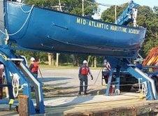 Launching the Lifeboat from a gravity davit