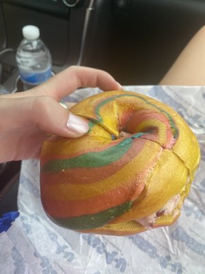 rainbow bagel