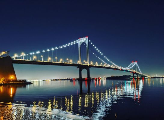 Whitestone Bridge at night