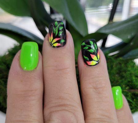 Super excited about my hand painted tropical vibe!