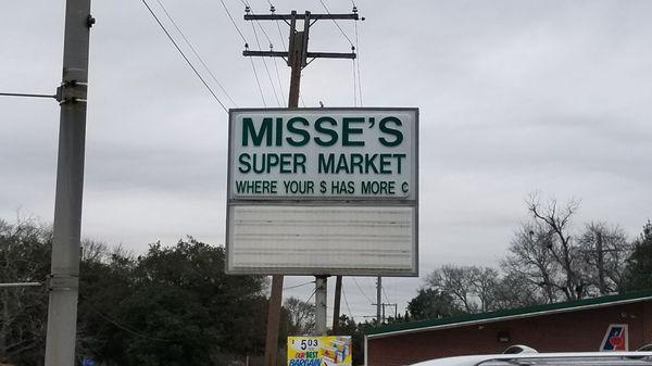 Old school marquee for an old school super market