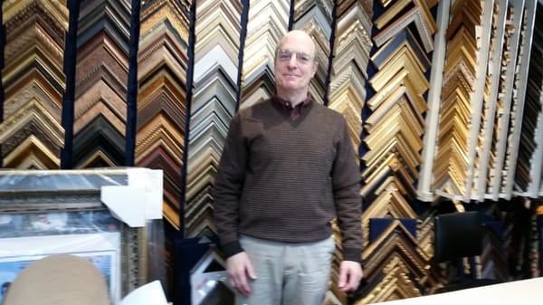 Bud is waiting to help you choose your next art work, Come in today and freshen up your home of office decor.