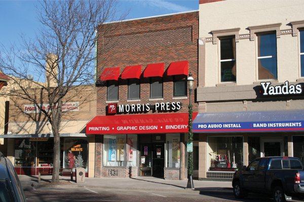 Our store front is located in historic downtown Kearney on the bricks.