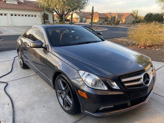 This already pristine Mercedes just needed some paint correction and a good polish to bring out the beautiful grey paint.