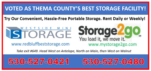 Best self storage in Red Bluff!