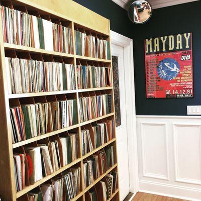 Our wall of 45s. Hundreds of 7" records waiting to be discovered.