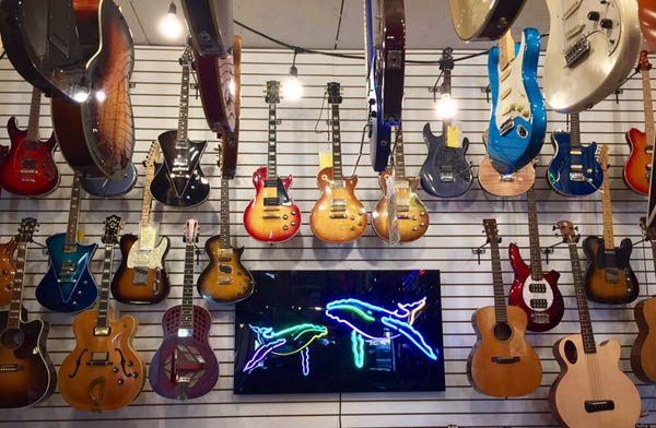 Guitar wall in our store.