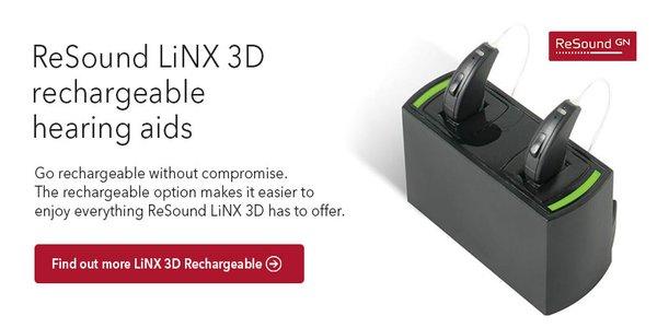 Resound Linx 3D with Rechargeable option direct to iPhone hearing aids