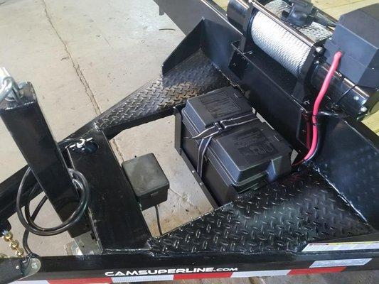 Winch and Battery box mount and custom wiring to charge both batteries