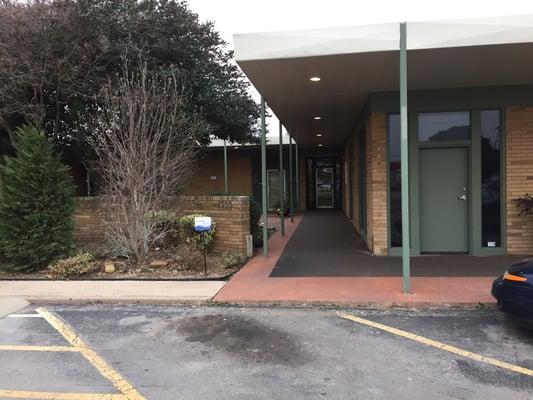 Walkway to our hallway at the northwest corner of the courtyard.