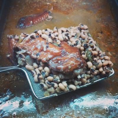 Perry's black eyed peas cooked with Turkey meat