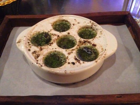 Escargot with butter, parsley and most important GARLIC