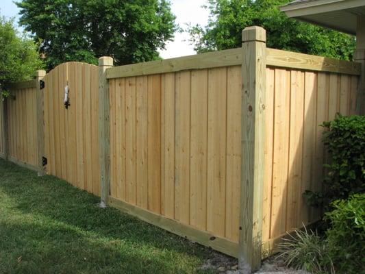 Wood privacy fence by Mossy Oak Fence