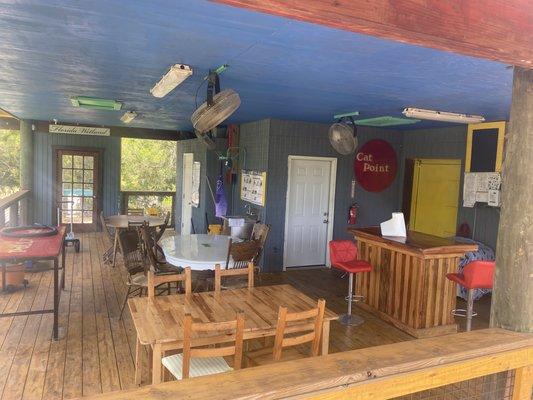 Feel free to eat on the back deck overlooking a real Florida wetland