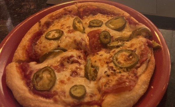 Pepperoni with jalapeños! Mmmmmmmm!!!!