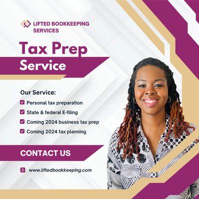 Listing of tax services offered