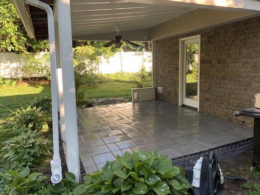 Paver patio overlay