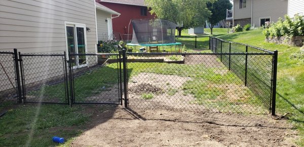 new chain link fence install