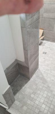 Large shower install.