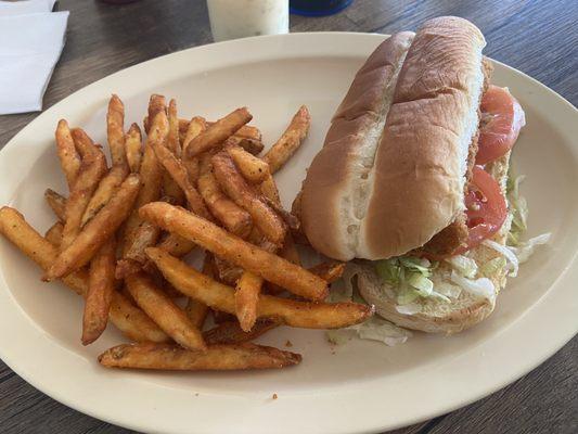 Fish sandwich & season fries