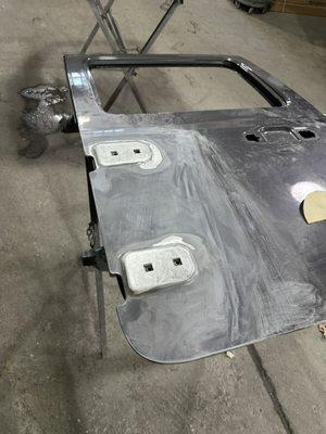 Prepping these wrangler doors for paint