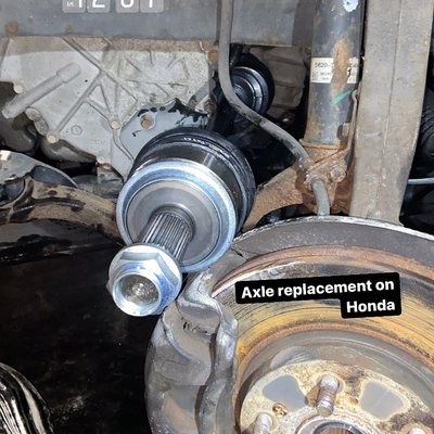 Axle replacement on Honda Accord