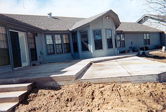 Split Level Concrete Patio