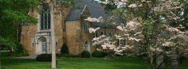 First Baptist Church facing Davie Ave