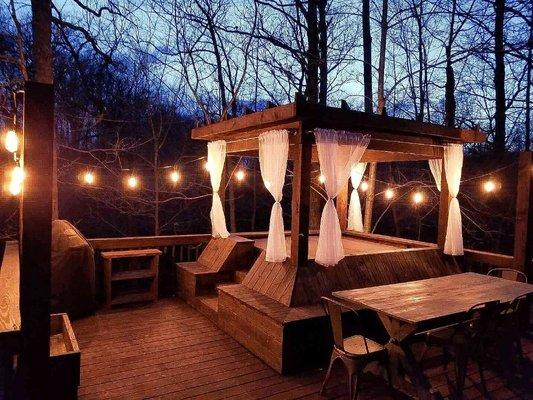 Hot tub and deck