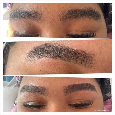 Tailored Eyebrow Service on thick brows!