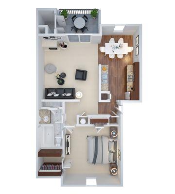 1 Bed / 1 Bath 800 sq. ft.