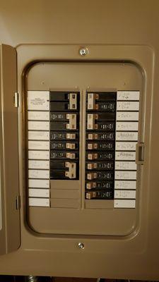 Our new electrical panel!  Its a beauty.