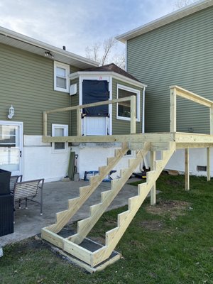 Building a deck.