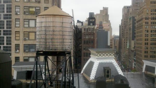 The water tower at 38 W. 31st St., NYC