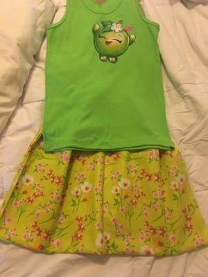 Custom Made to Order Shopkins Girls Skirt Set