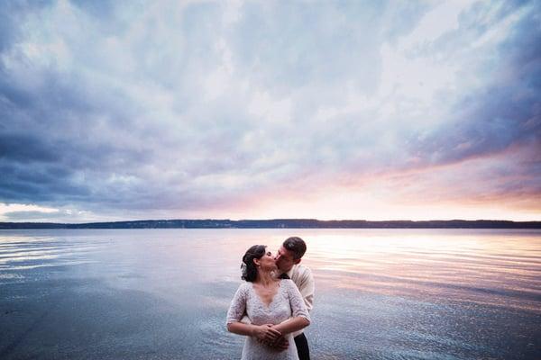 Wedding at Cama Beach near Seattle, WA.