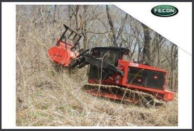 Fecon mulching tractors and attachments