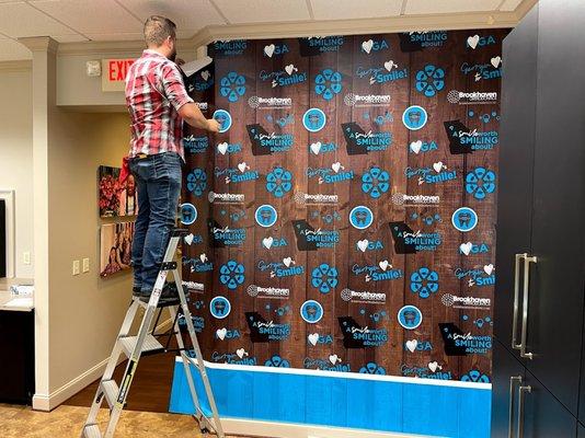 Custom Wall Mural Installation by Blackfire Signs