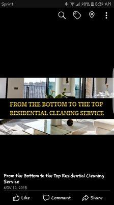 From the Bottom To The Top Residential Cleaning Services