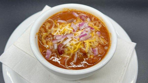 Homemade Chili Beans with Meat Salad