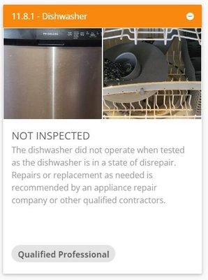 If didn't pass the inspection, and was in fact listed in your report