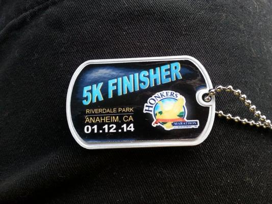 5k finishers medal for 2014.