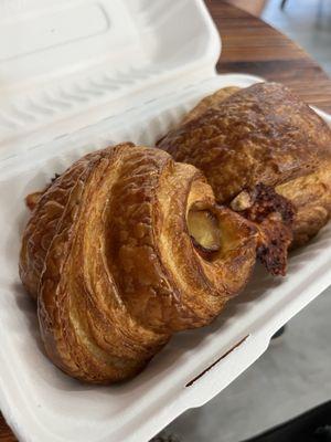 Savory and sweet croissants